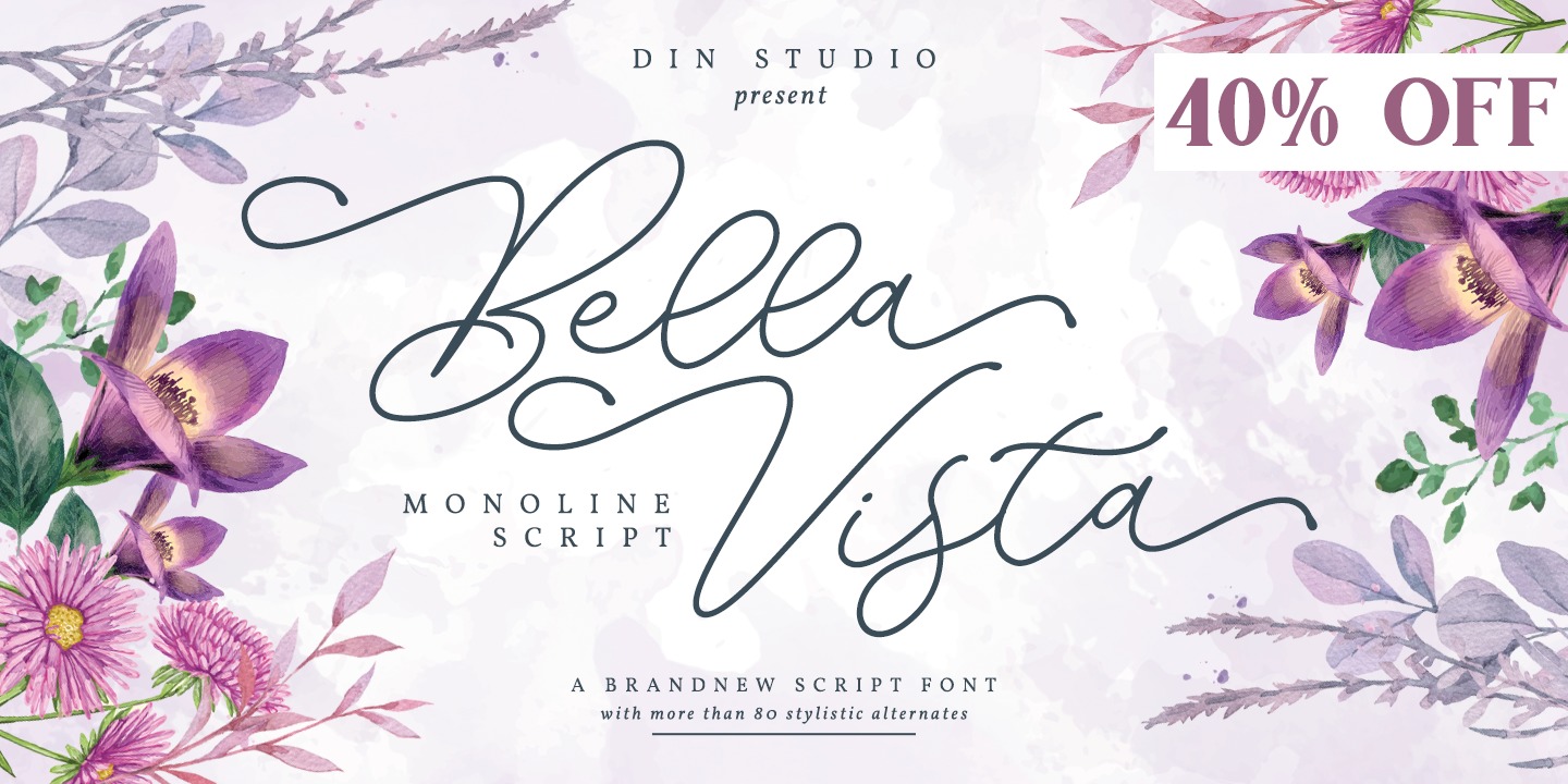 Пример шрифта Bella Vista Bold